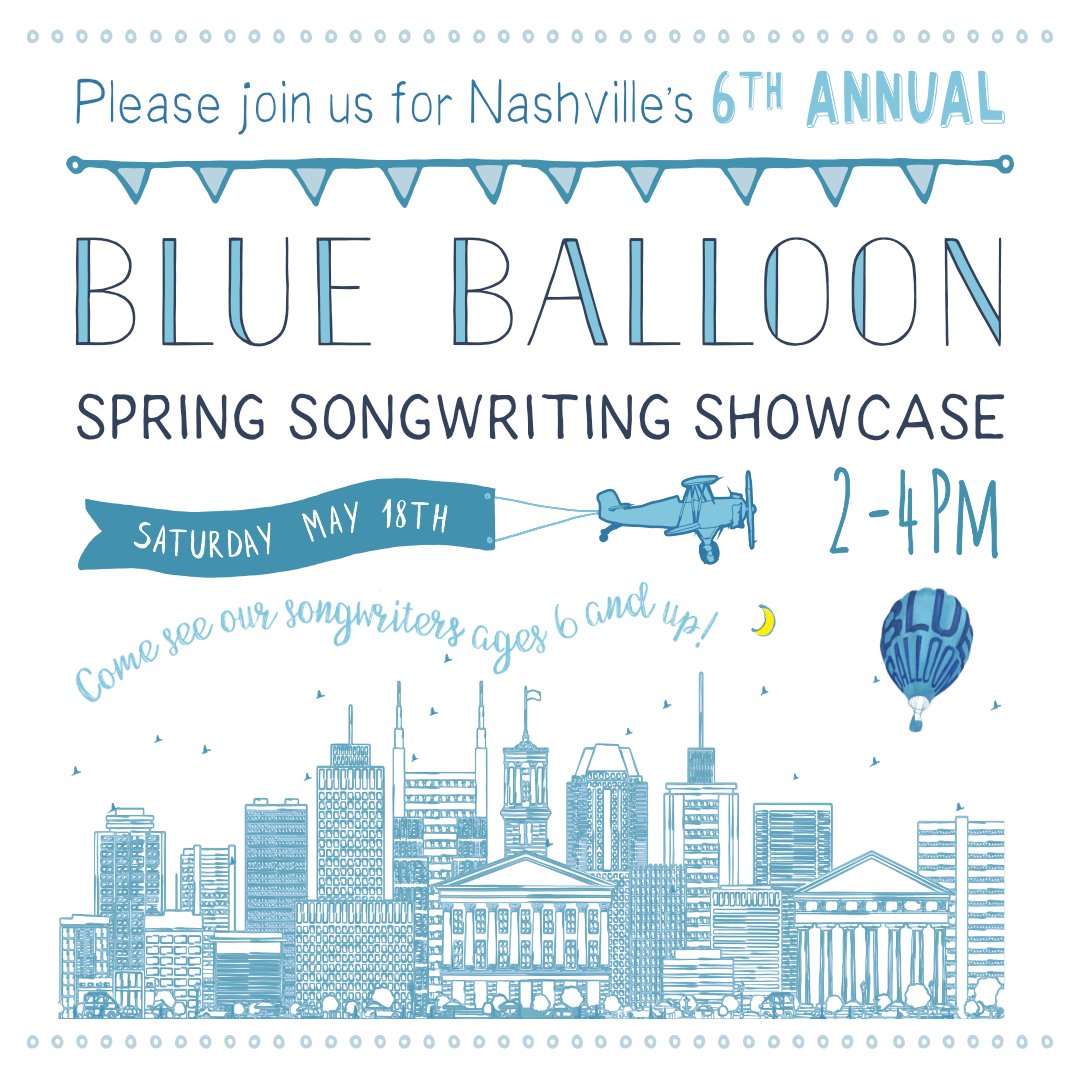 6th Annual Blue Balloon Spring Songwriting Showcase